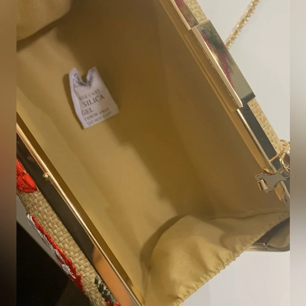 D’margeaux Strawberry Embroidery  ,clutch Handbag. - Picture 6 of 9